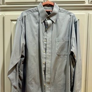 JoS A Bank 16-33 Navy Check Traveller’s Collection Men’s Button-Down Dress Shirt